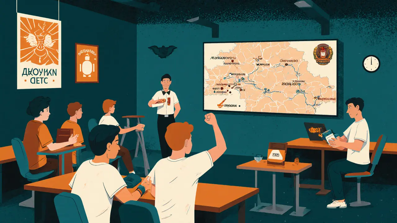 Киберспортивный турнир в провинциальном городе, команда играет, местный бизнесмен передаёт спонсорские деньги.