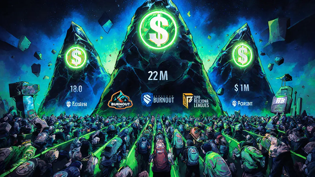 Дота 2: три мейджора и уставшие команды в лабиринте турниров, стиль польского плаката.