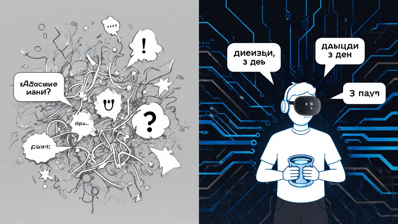 Сравнение хаотичной и чёткой коммуникации в киберспорте, стилизовано как плакат