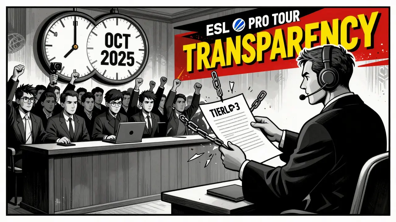 Судебное заседание, где контрактные цепи разрываются, а игроки поднимают кибер-флаги в знак протеста.