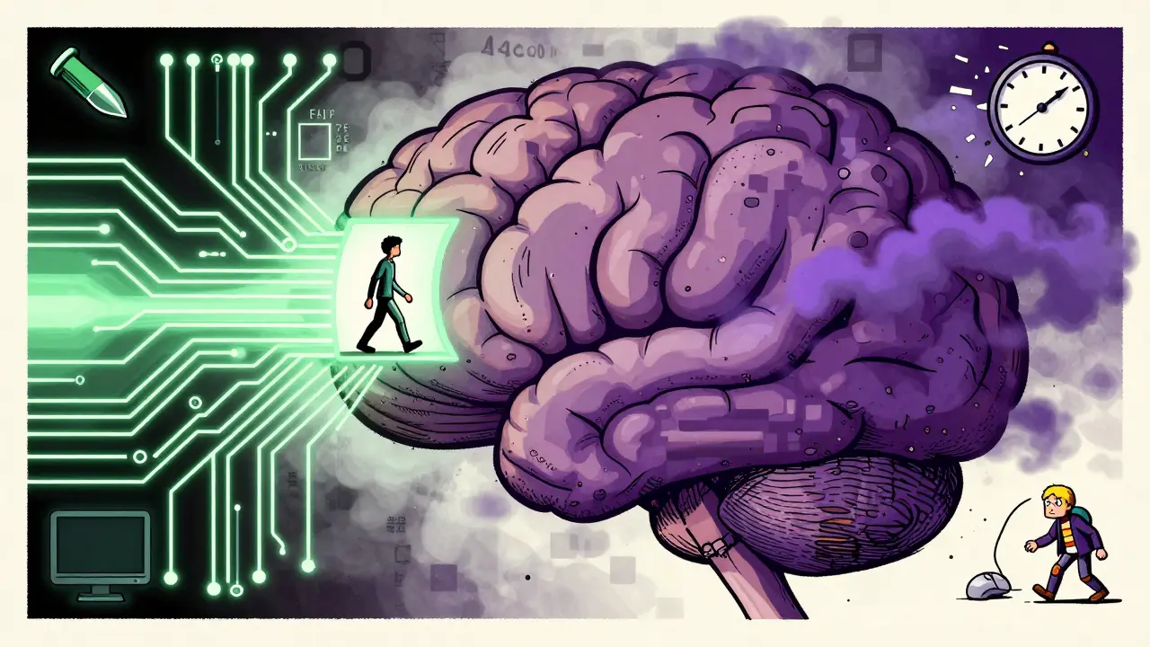 Абстрактное изображение мозга игрока: чистые сигналы 1080p против перегруженных пикселей 1440p.