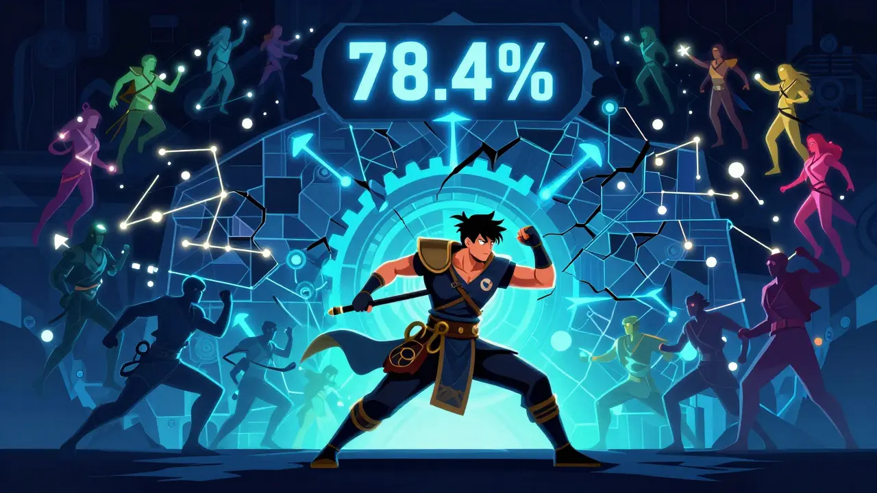 Один игрок окружён 72 героями, карта Dota 2 светится точками контроля — победа TI9 без поражений.