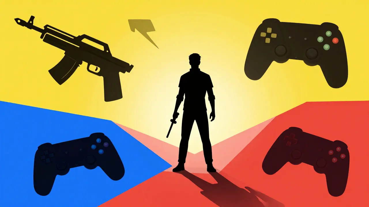 Игрок выбирает игровую дисциплину среди абстрактных символов