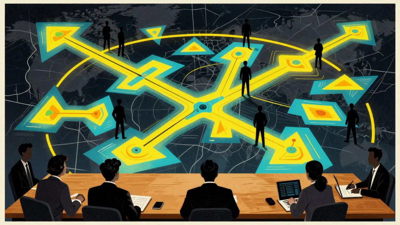 Тактические схемы и карты противников на столе аналитиков