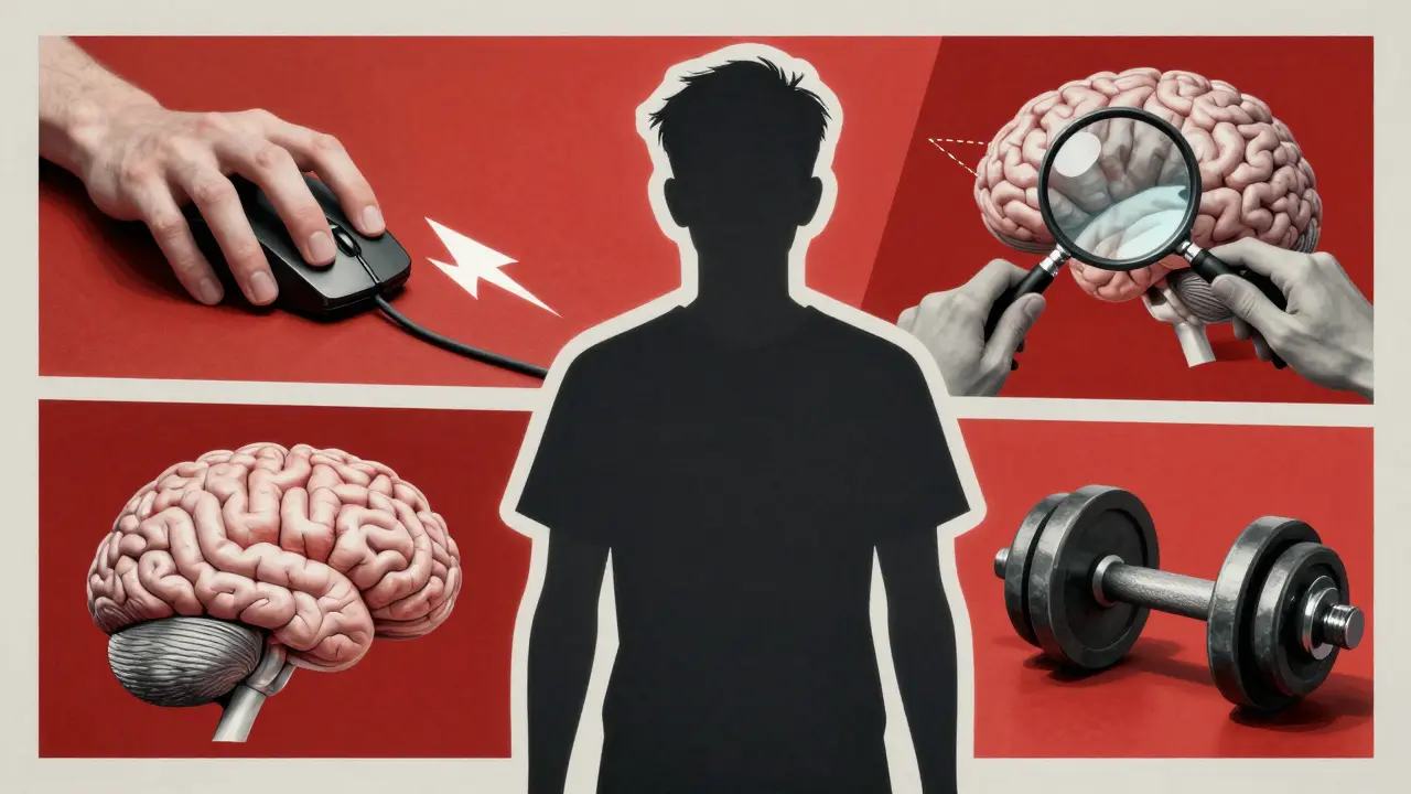 Абстрактная иллюстрация процесса подготовки киберспортсмена: механика, психология и спорт