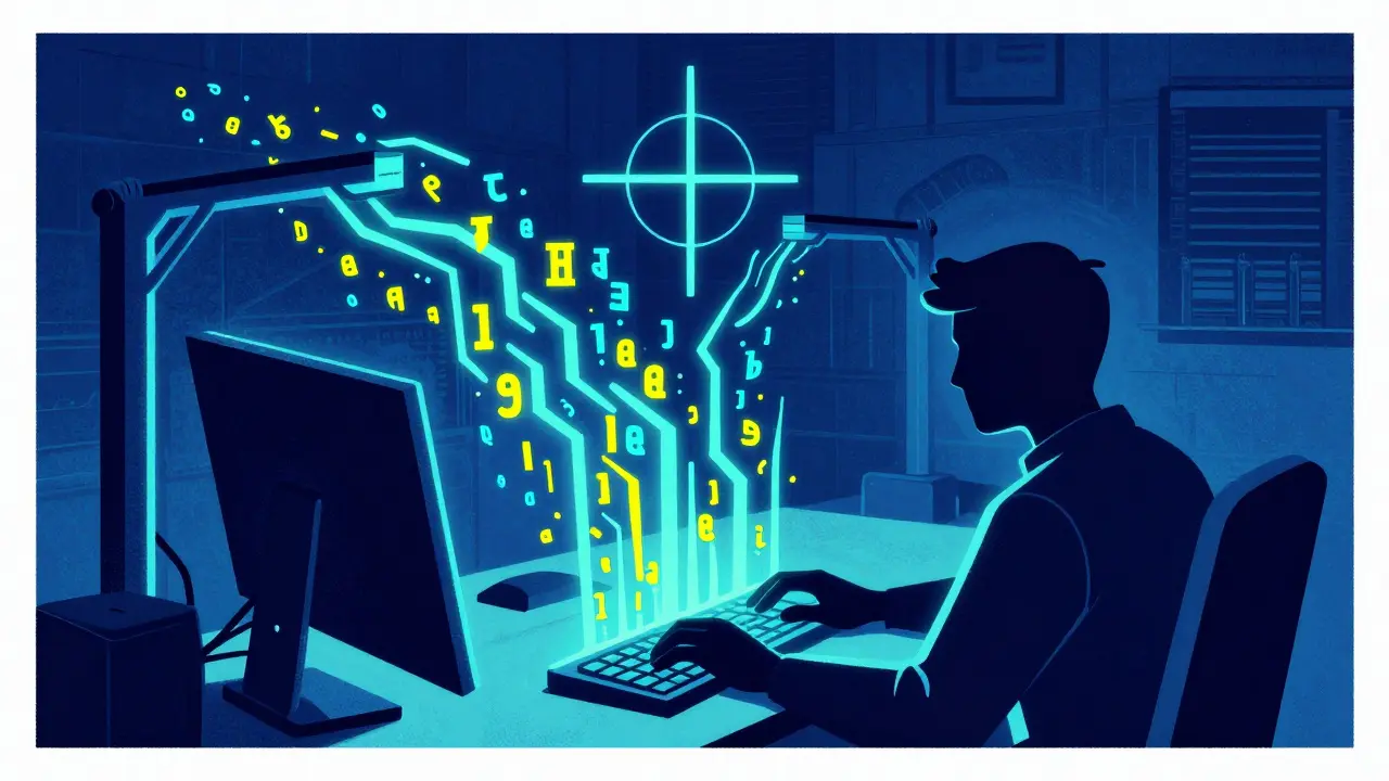 Иллюстрация: игрок управляет прицелом через консольные команды в графическом стиле